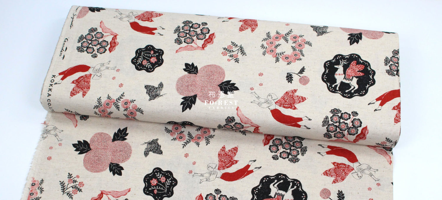 Cotton Linen - Garden Sanae Sugimoto Fabric Natural