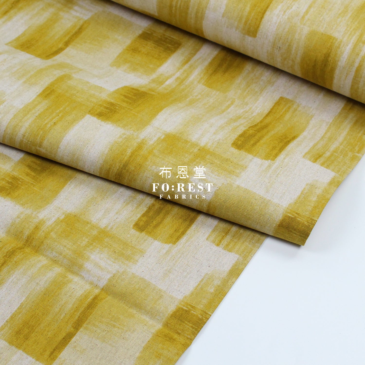 Cotton Linen - Geometry Fabric Yellow 黃