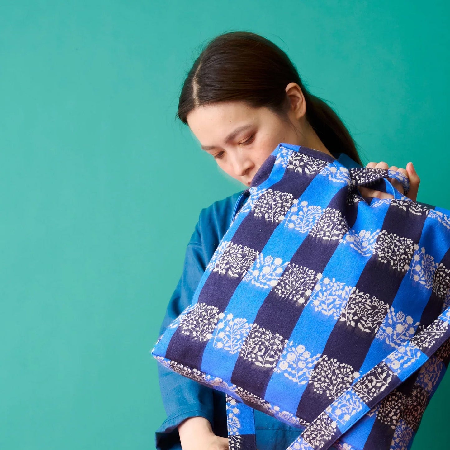 cotton linen - lattice echino fabric B - FO:REST Fabric 布恩堂Liberty fabrictana lawnjapanese fabricykk zipper