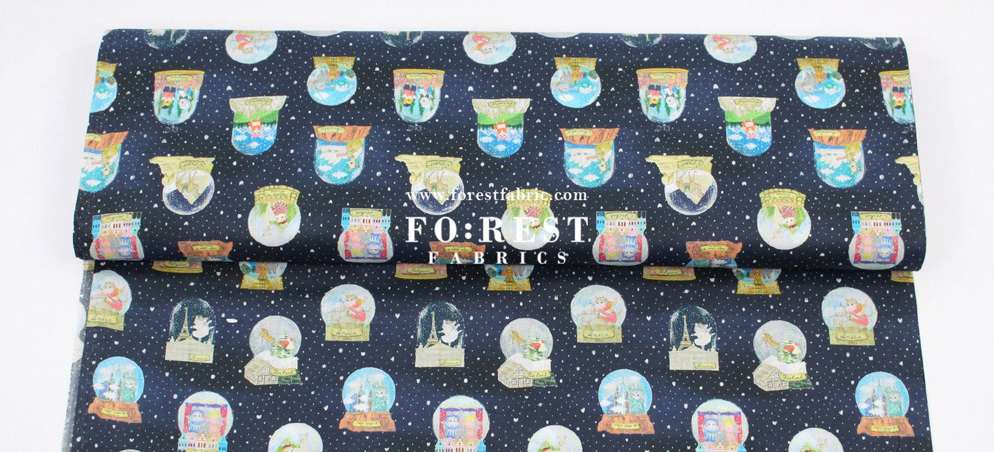 cotton - Magical Snow Globes fabric - FO:REST Fabric 布恩堂Liberty fabrictana lawnjapanese fabricykk zipper