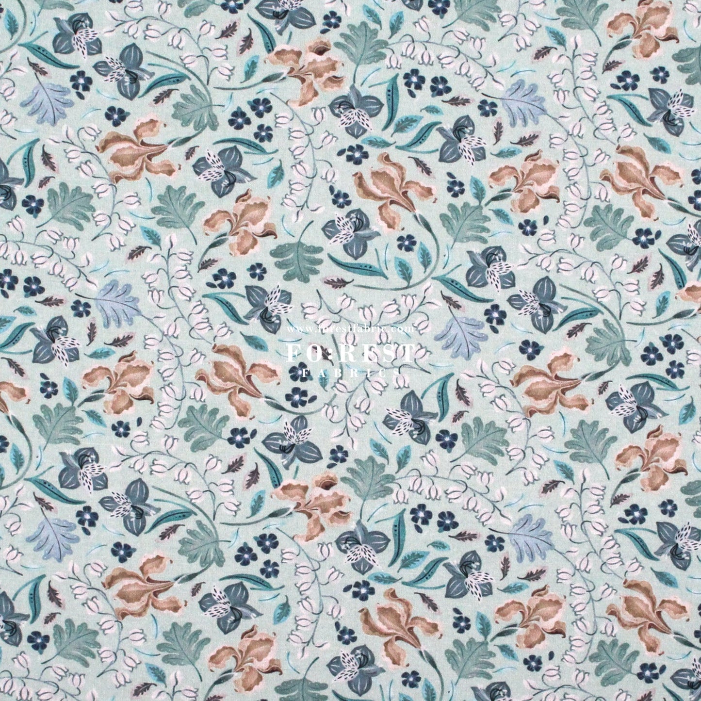 cotton - Meadow Mint - FO:REST Fabric 布恩堂Liberty fabrictana lawnjapanese fabricykk zipper
