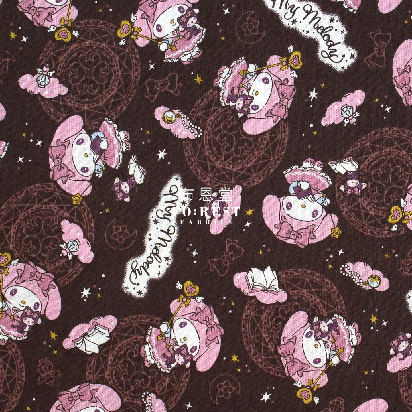 cotton - Melody fabric DarkBrown(member) - FO:REST Fabric 布恩堂Liberty fabrictana lawnjapanese fabricykk zipper