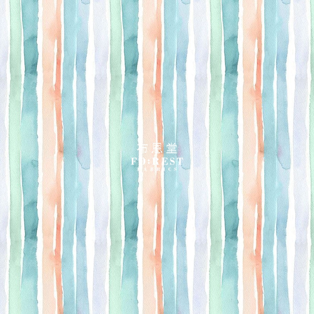 Cotton - Mermaid Stripe Fabric