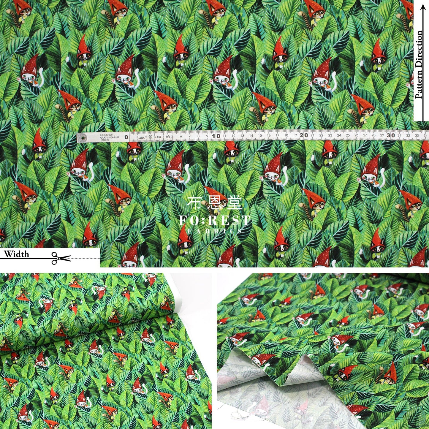 Cotton - My Gnomies Cats Fabric