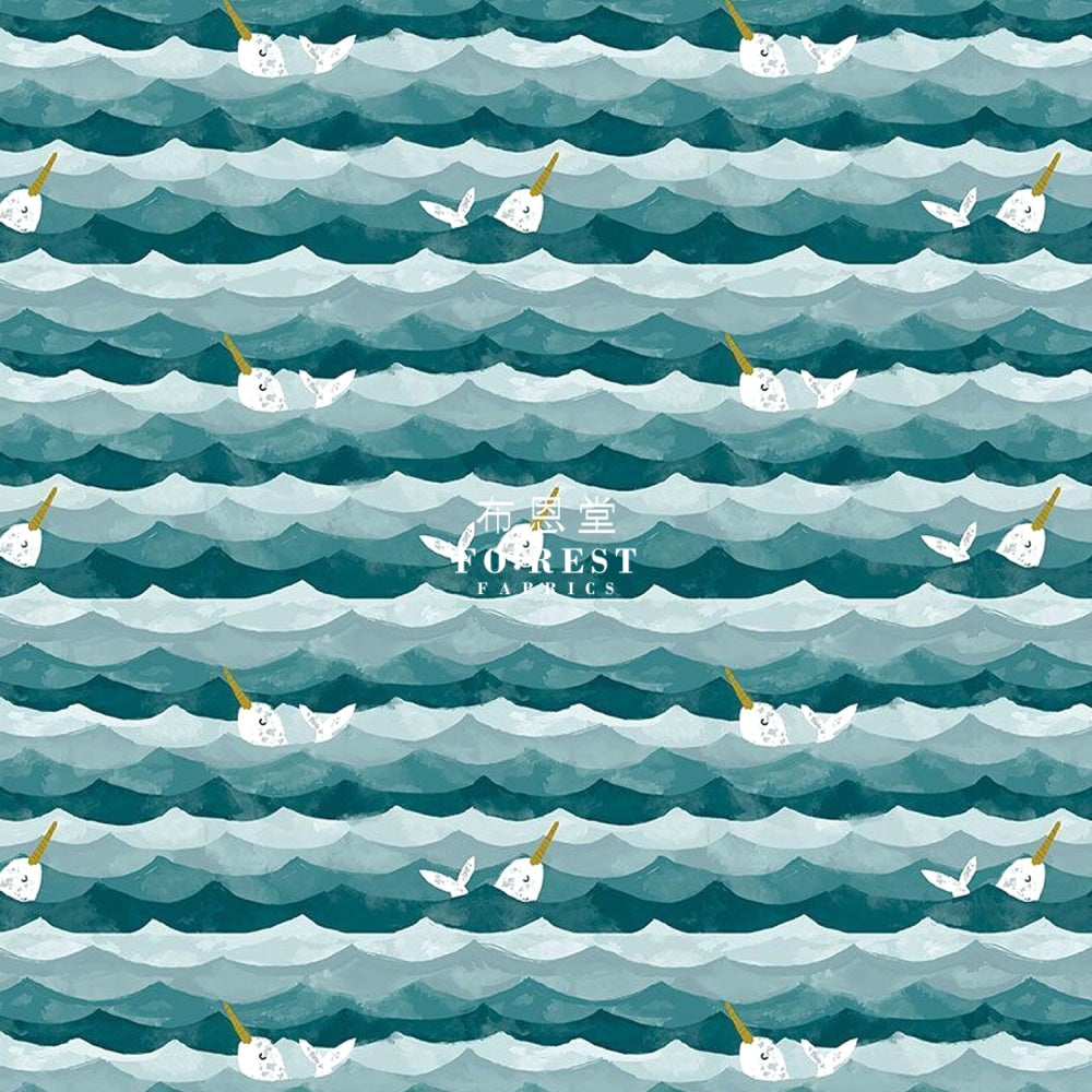 Cotton - Narwhals Fabric