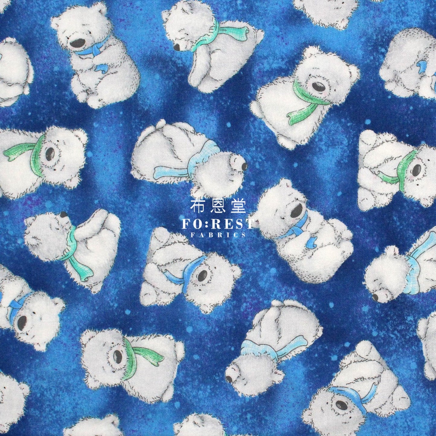 cotton - Night Tossed fabric Blue - FO:REST Fabric 布恩堂Liberty fabrictana lawnjapanese fabricykk zipper