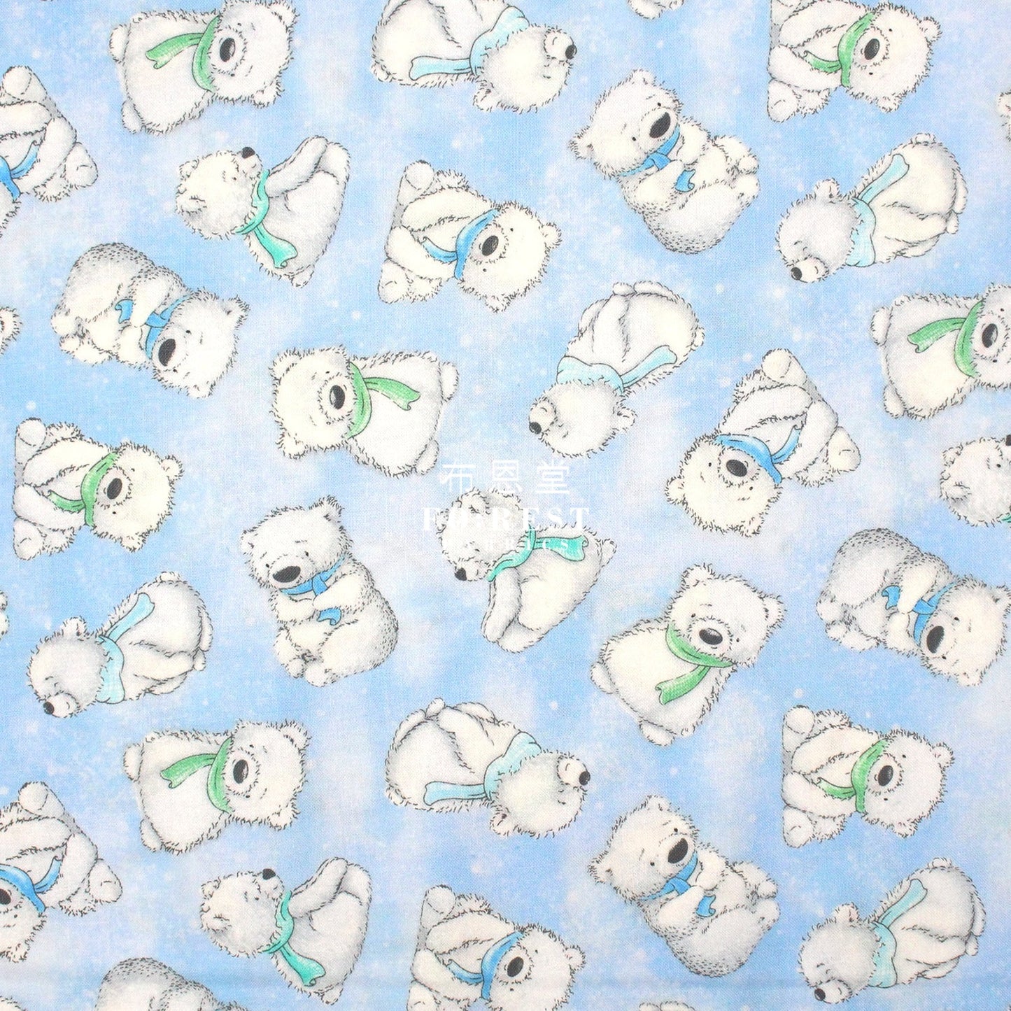 cotton - Night Tossed fabric Light Blue - FO:REST Fabric 布恩堂Liberty fabrictana lawnjapanese fabricykk zipper