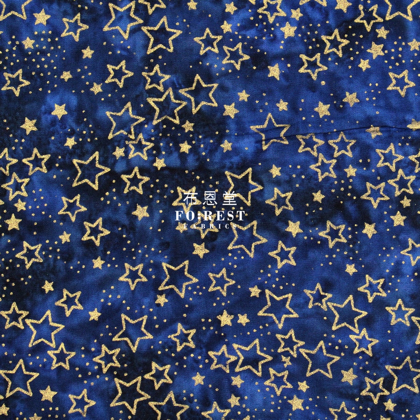 Cotton - Star Batik Fabric Navy