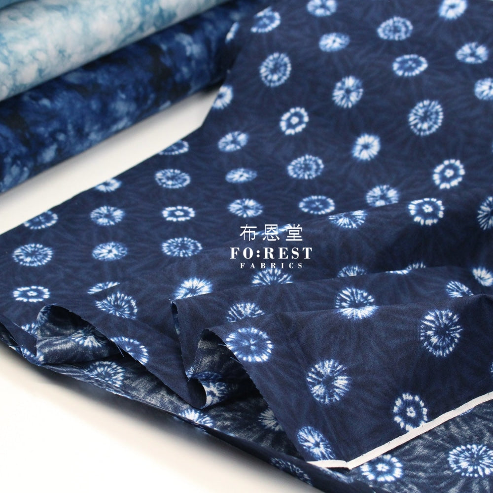 Cotton - Tie-Dye Style Snow Fabric Dark