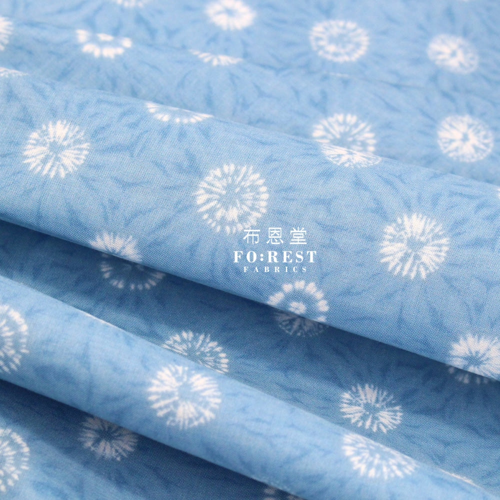 Cotton - Tie-Dye Style Snow Fabric Light