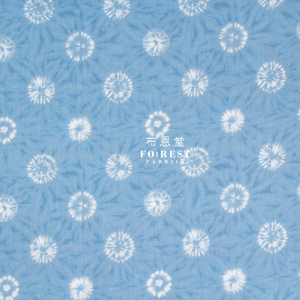 Cotton - Tie-Dye Style Snow Fabric Light