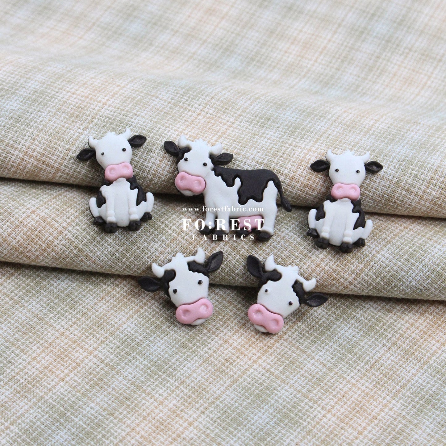 Dairy Cows Buttons - FO:REST Fabric 布恩堂Liberty fabrictana lawnjapanese fabricykk zipper