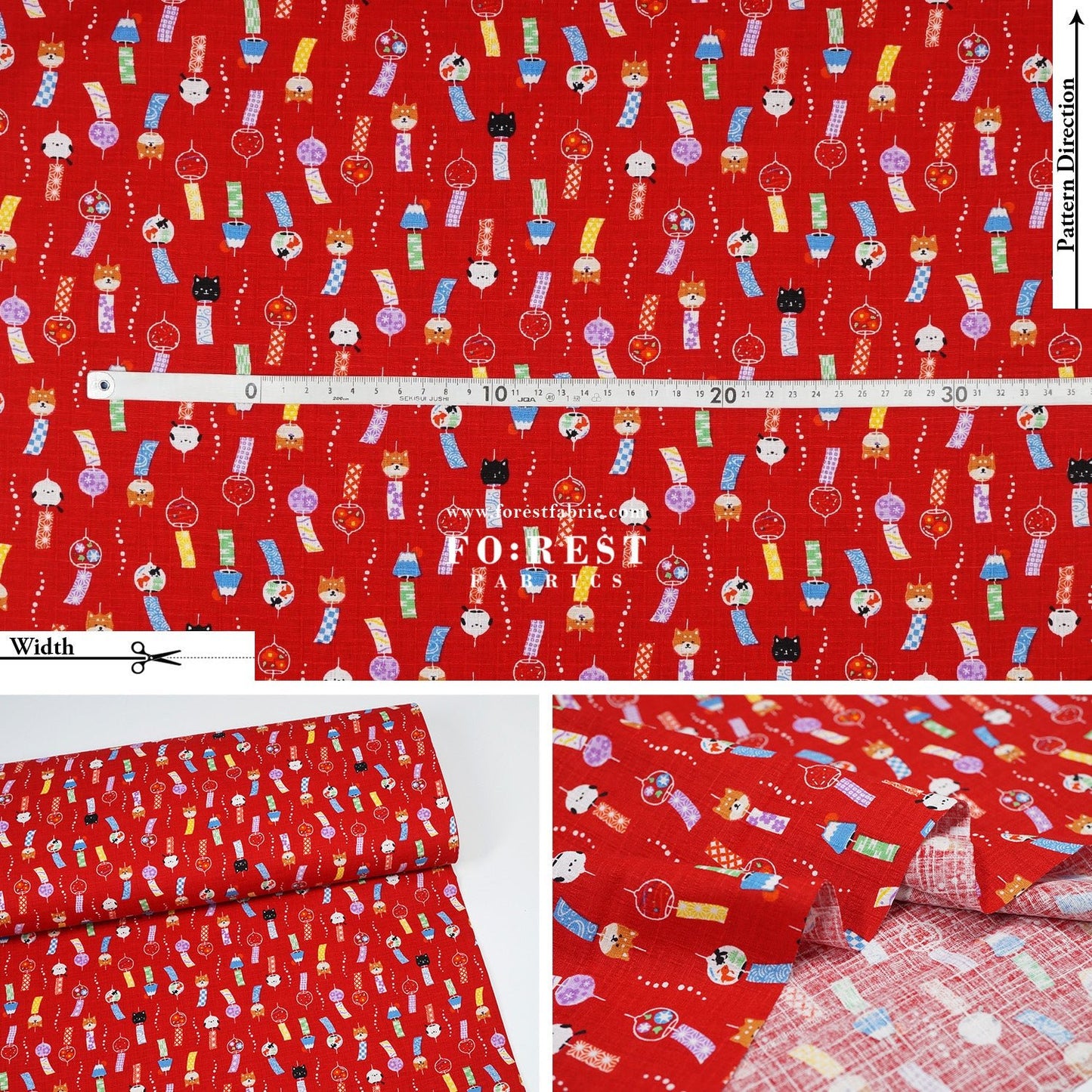 Dobby - Wind Chimes fabric - FO:REST Fabric 布恩堂Liberty fabrictana lawnjapanese fabricykk zipper