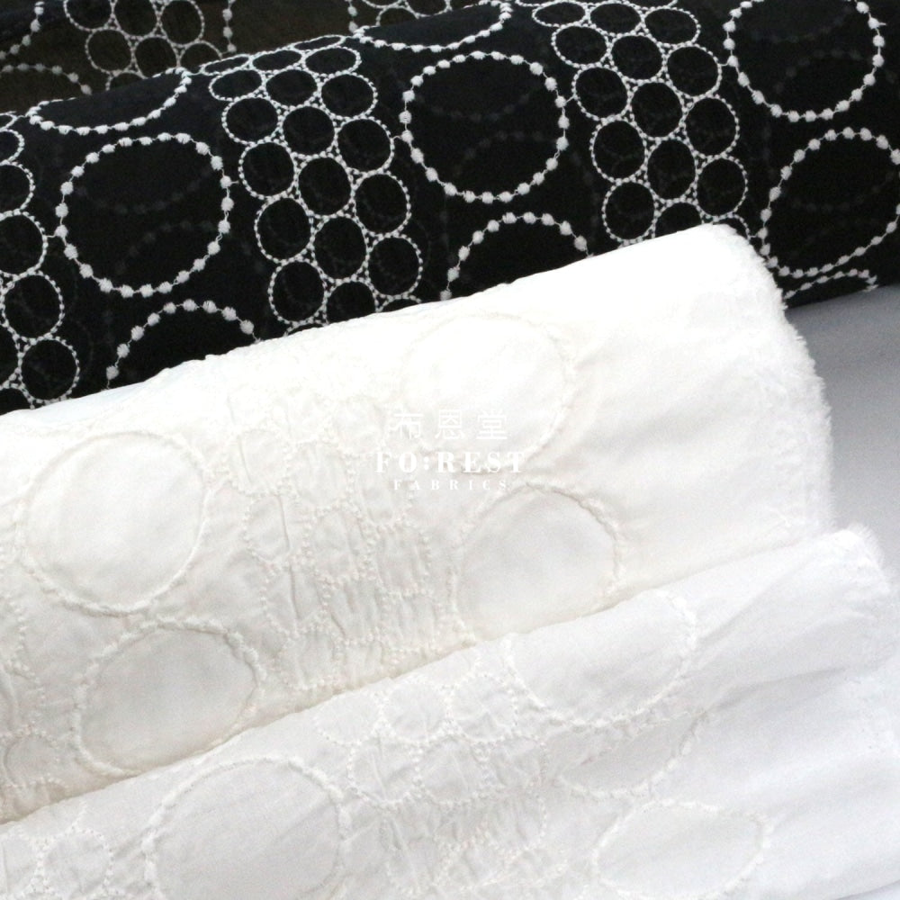 Embroidery Cotton - Circle Dot Fabric