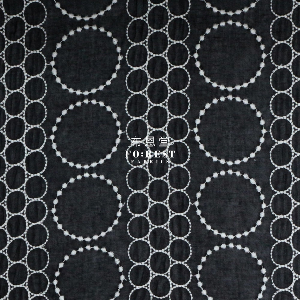 Embroidery Cotton - Circle Dot Fabric