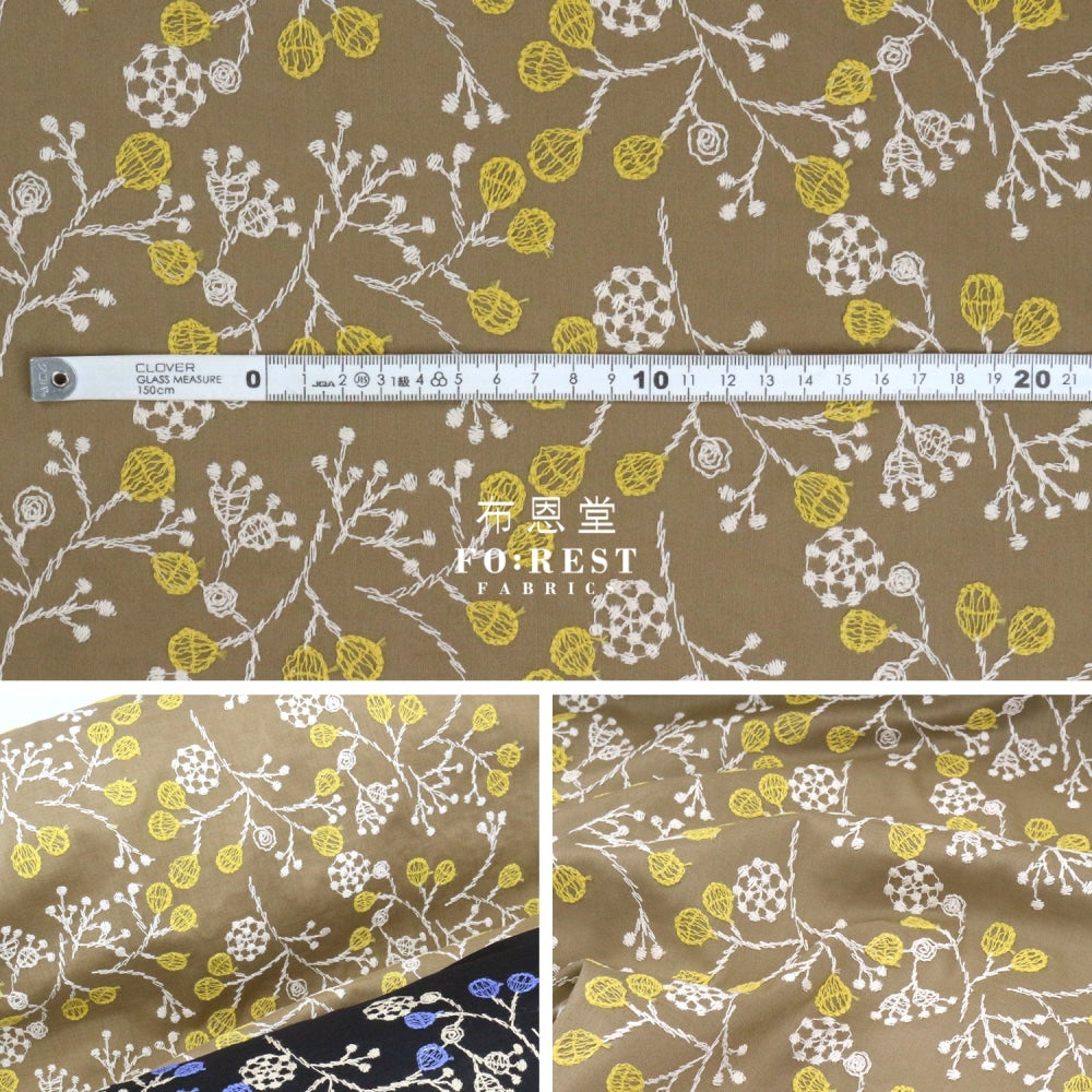 Embroidery Cotton - Flower Fabric