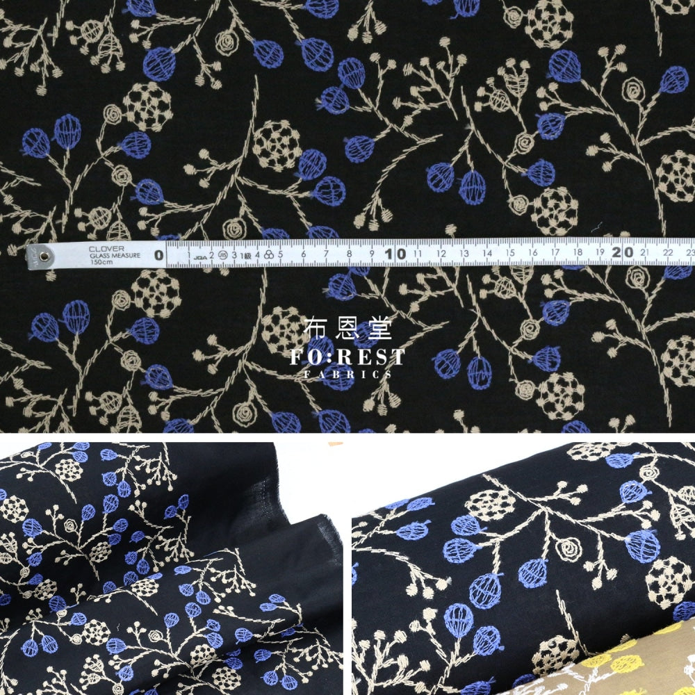 Embroidery Cotton - Flower Fabric