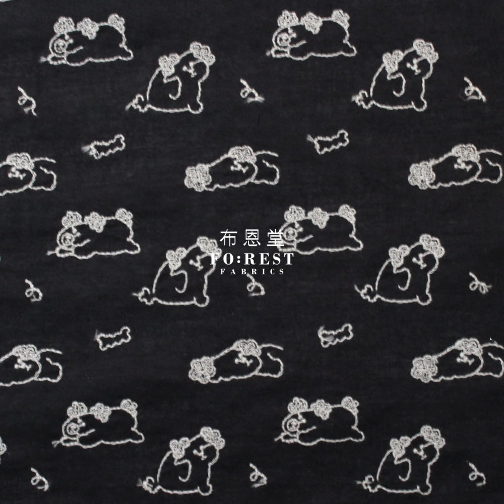 Embroidery Cotton - Poodle Fabric