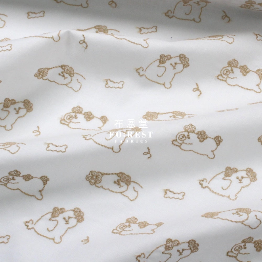 Embroidery Cotton - Poodle Fabric