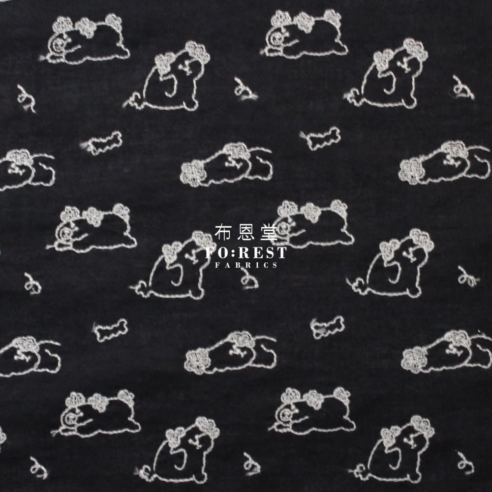 embroidery cotton - Poodle - FO:REST Fabric 布恩堂Liberty fabrictana lawnjapanese fabricykk zipper