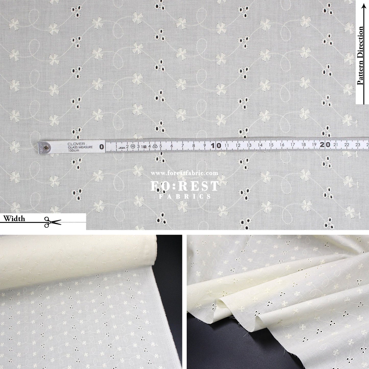 embroidery cotton - Simply flowers D - FO:REST Fabric 布恩堂Liberty fabrictana lawnjapanese fabricykk zipper