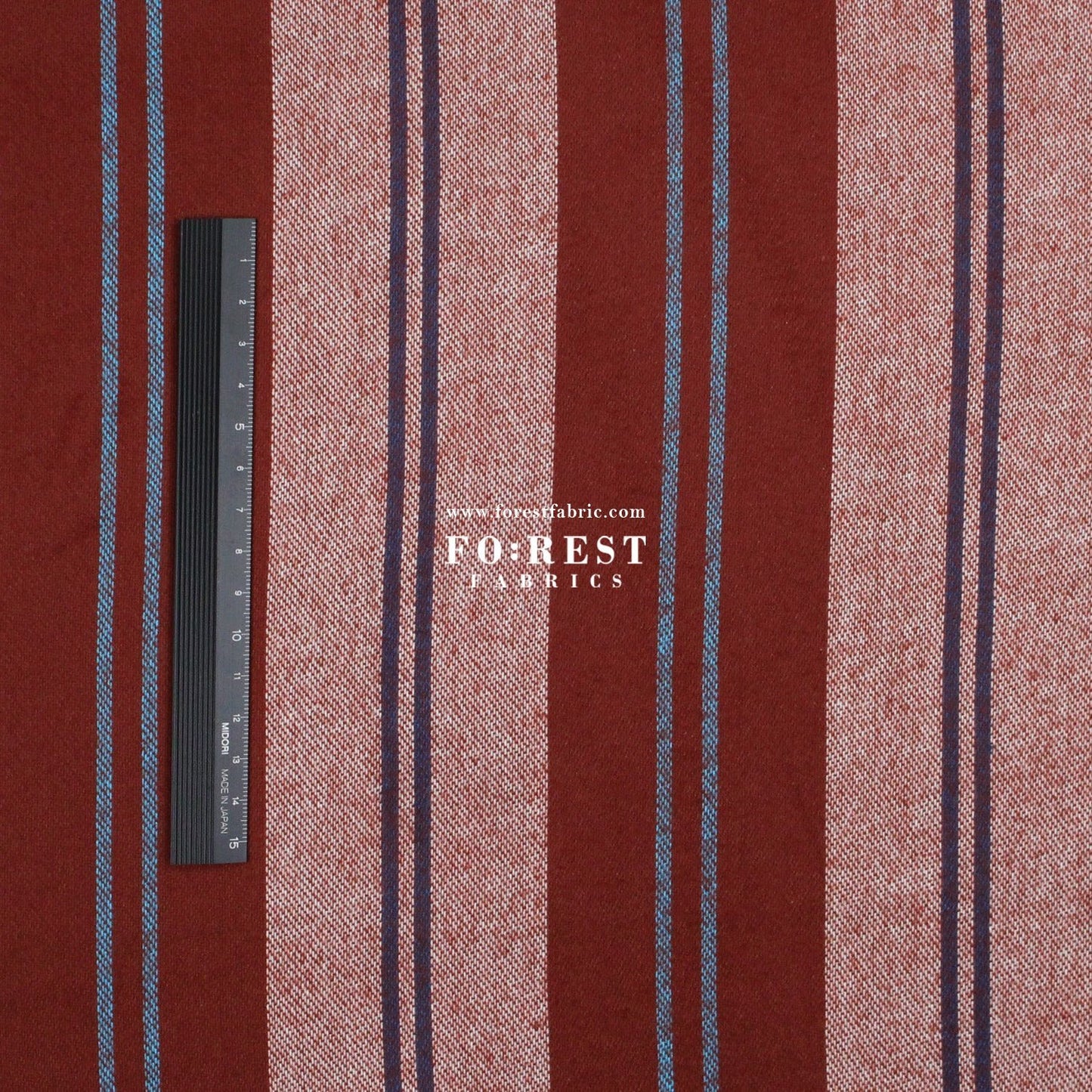 Flannel - STRIP RUST法籣絨 - FO:REST Fabric 布恩堂Liberty fabrictana lawnjapanese fabricykk zipper