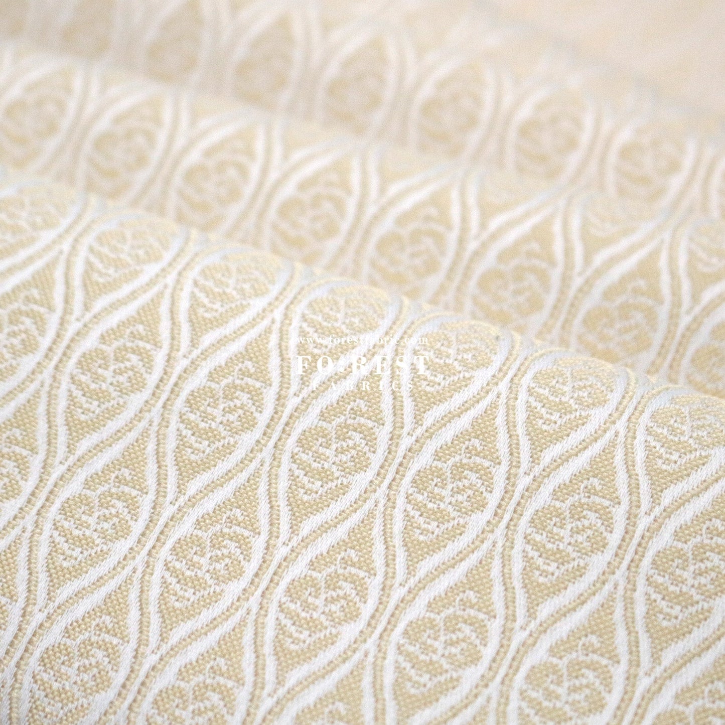 Gold Brocade - Cloud 雲立涌紋 fabric Khaki - FO:REST Fabric 布恩堂Liberty fabrictana lawnjapanese fabricykk zipper