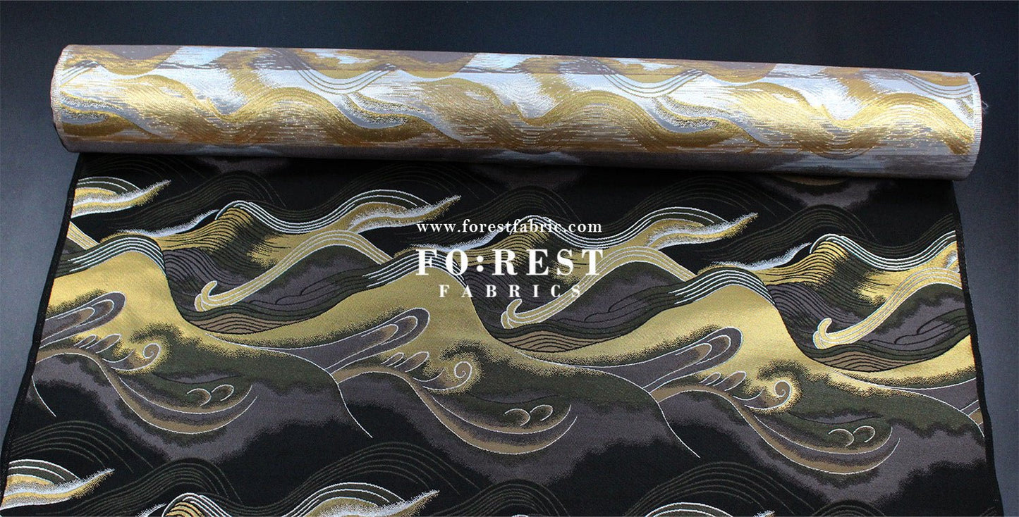 Gold Brocade - cloud fabric - FO:REST Fabric 布恩堂Liberty fabrictana lawnjapanese fabricykk zipper