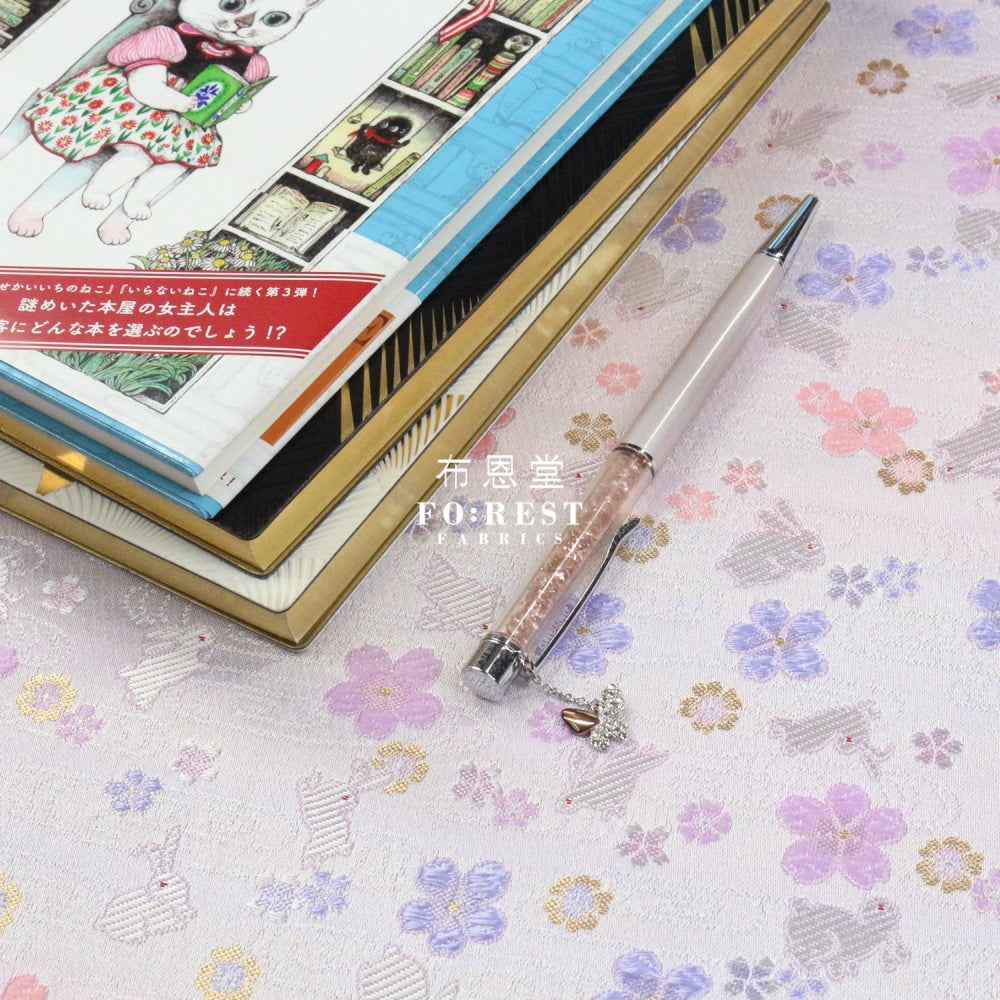 Gold Brocade - Cloud Rabbit Fabric Ice Purple Polyester