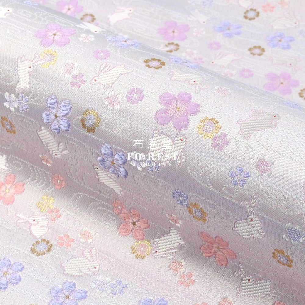Gold Brocade - Cloud Rabbit Fabric Ice Purple Polyester