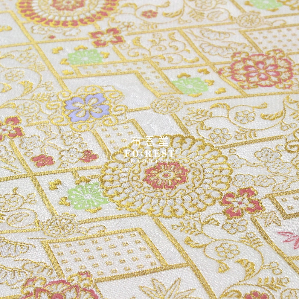 Gold Brocade - Flower Fabric Polyester