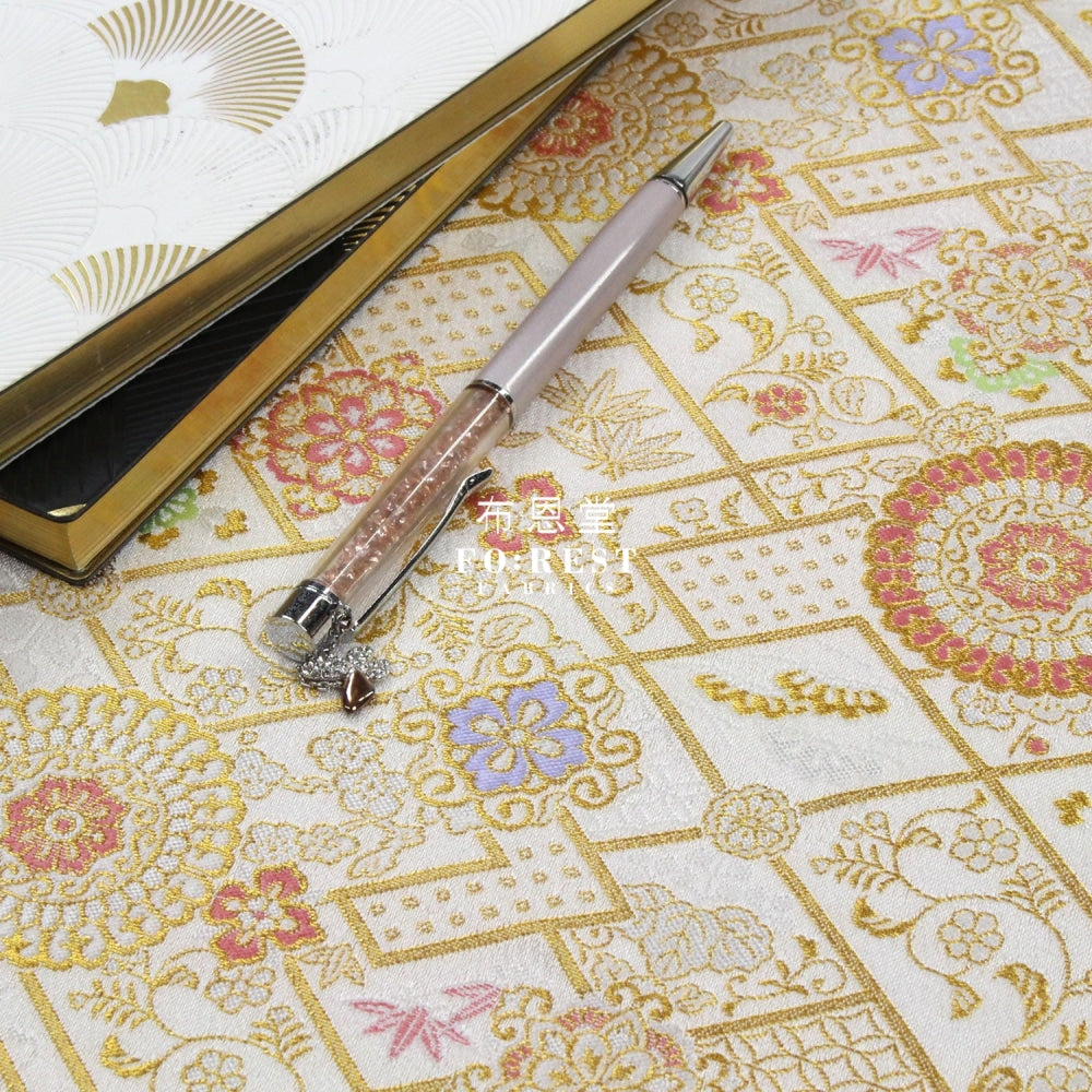Gold Brocade - Flower Fabric Polyester