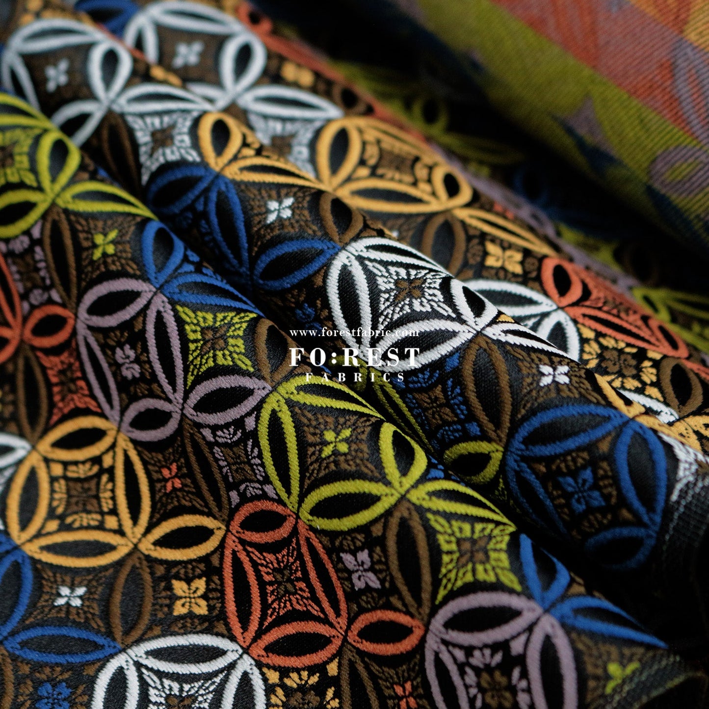 Gold Brocade - SHIPPO 七寶 KINRAN fabric - FO:REST Fabric 布恩堂Liberty fabrictana lawnjapanese fabricykk zipper
