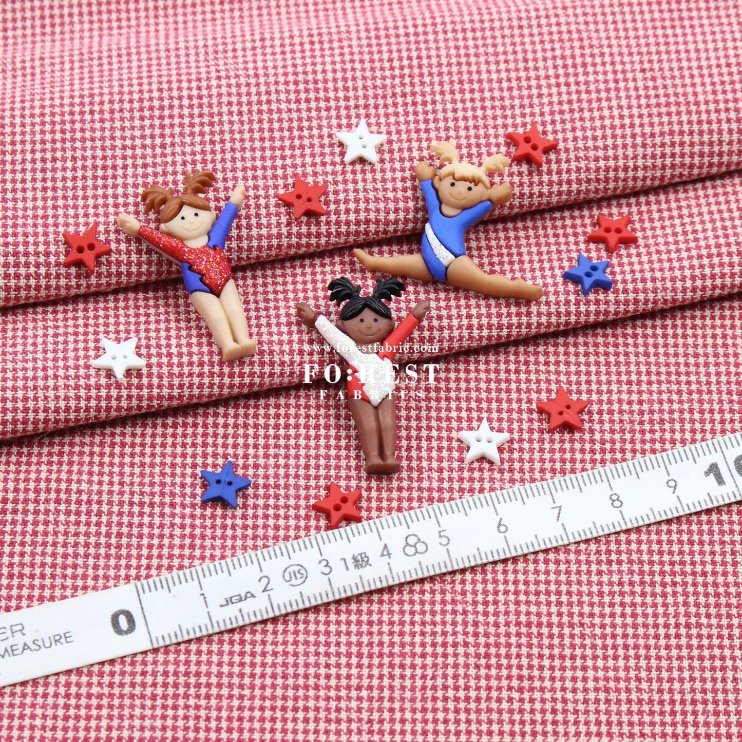 Gymnastics Button - FO:REST Fabric 布恩堂Liberty fabrictana lawnjapanese fabricykk zipper