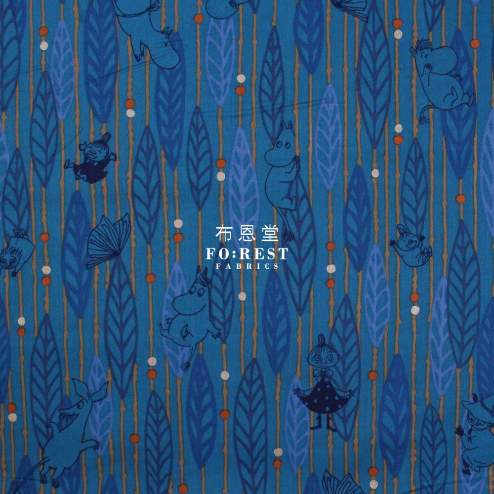 Lawn - Moomin Flowing Blue (Member) Cotton