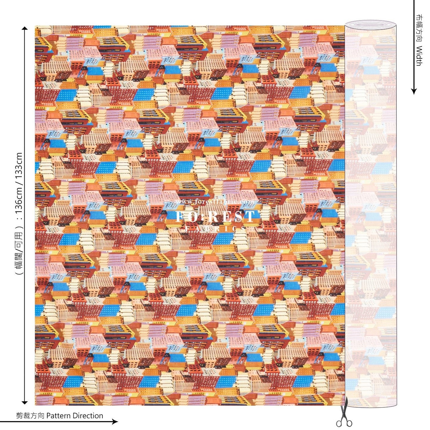 Liberty of London (Cotton Tana Lawn Fabric) - Bernard's Buildings - FO:REST Fabric 布恩堂Liberty fabrictana lawnjapanese fabricykk zipper