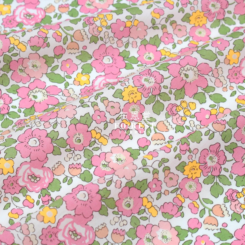 Liberty Of London (Cotton Tana Lawn Fabric) - Betsy Meadow Pink Cotton