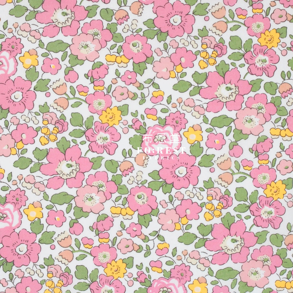 Liberty Of London (Cotton Tana Lawn Fabric) - Betsy Meadow Pink Cotton