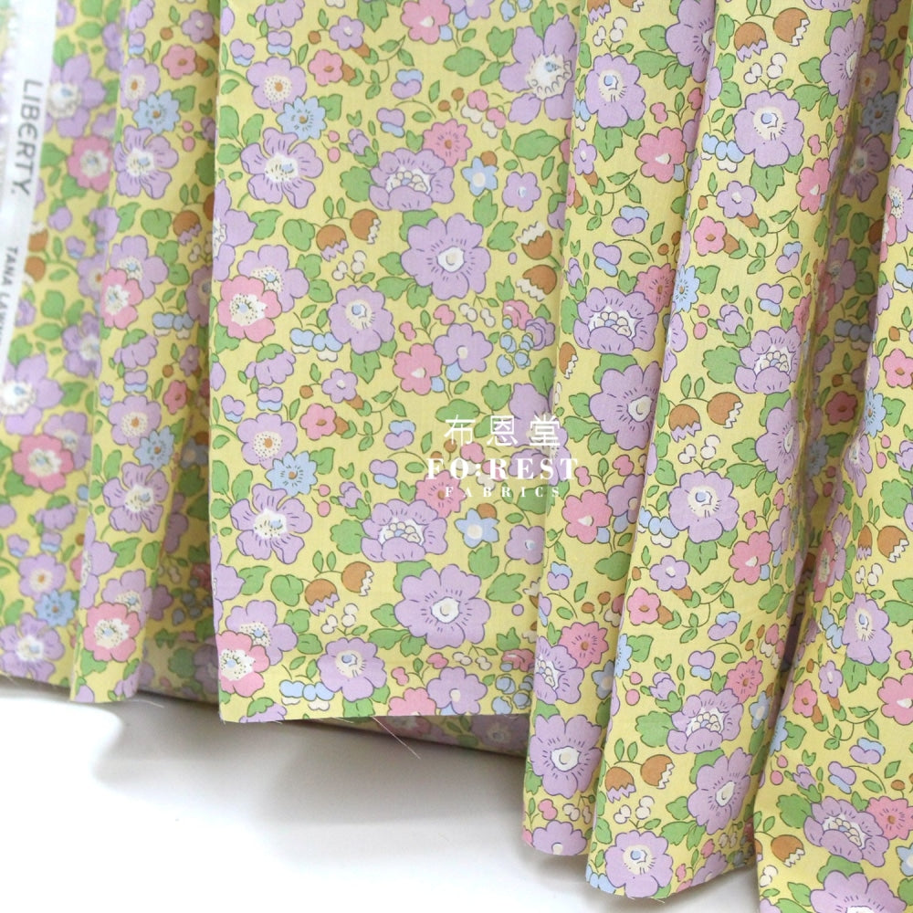 Liberty Of London (Cotton Tana Lawn Fabric) - Betsy Meadow Yellow Cotton
