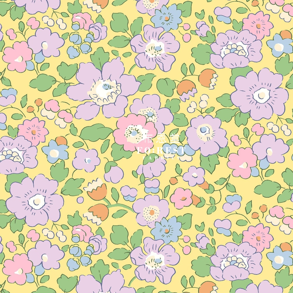 Liberty Of London (Cotton Tana Lawn Fabric) - Betsy Meadow Yellow Cotton