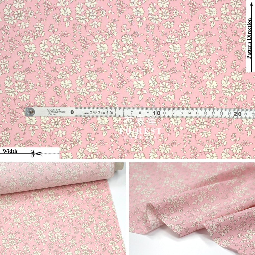 Liberty Of London (Cotton Tana Lawn Fabric) - Capel Pink Cotton