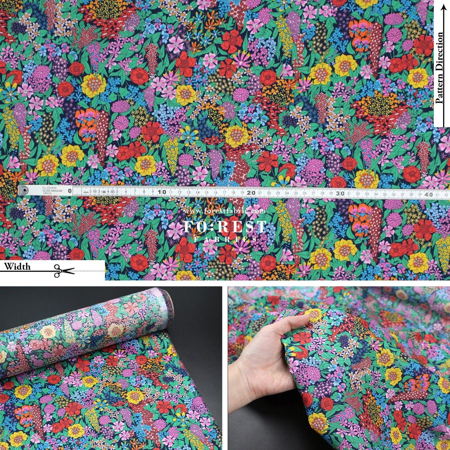 Liberty of London (Cotton Tana Lawn Fabric) - Ciara 1 - FO:REST Fabric 布恩堂Liberty fabrictana lawnjapanese fabricykk zipper