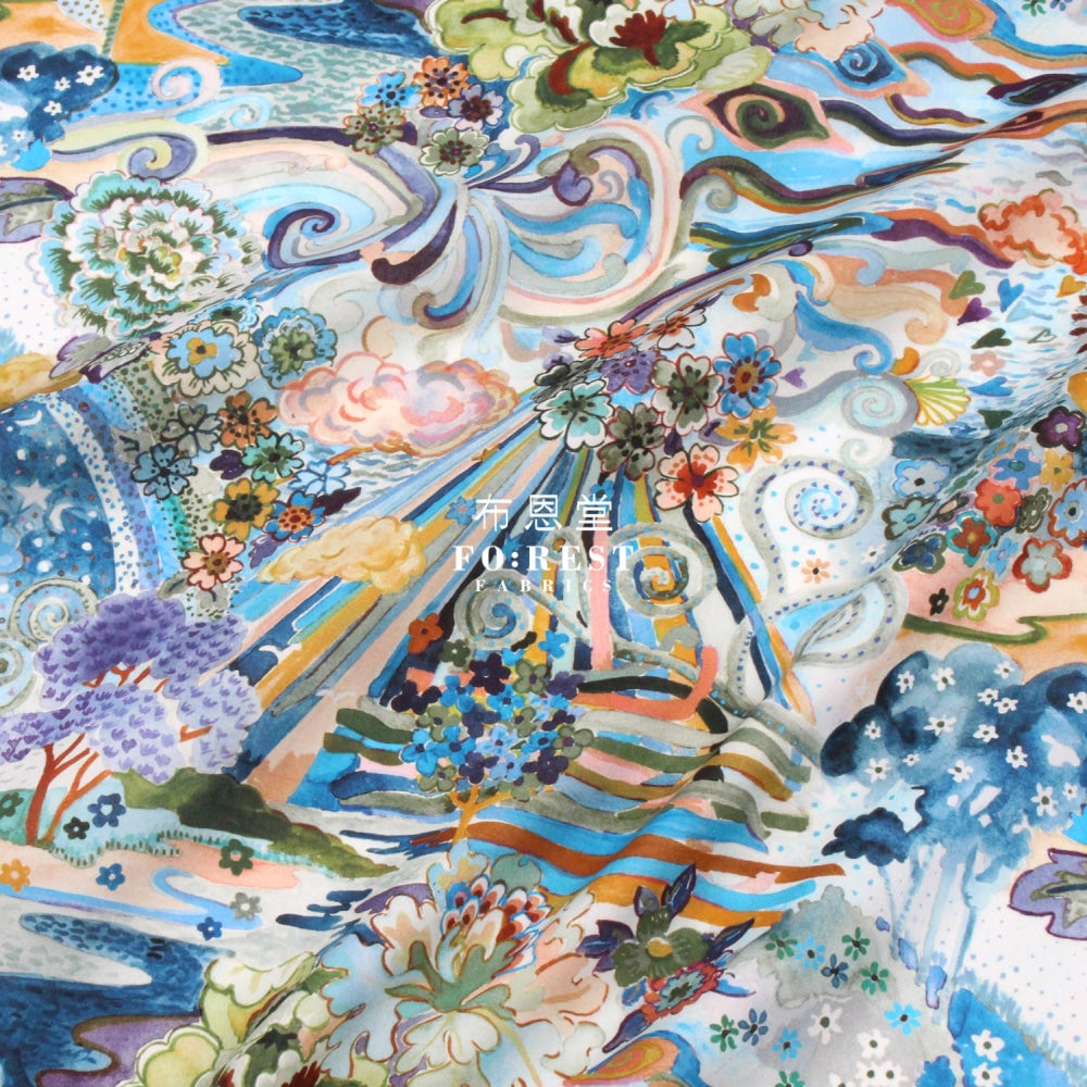 Liberty Of London (Cotton Tana Lawn Fabric) - Elysia Meadow Cotton