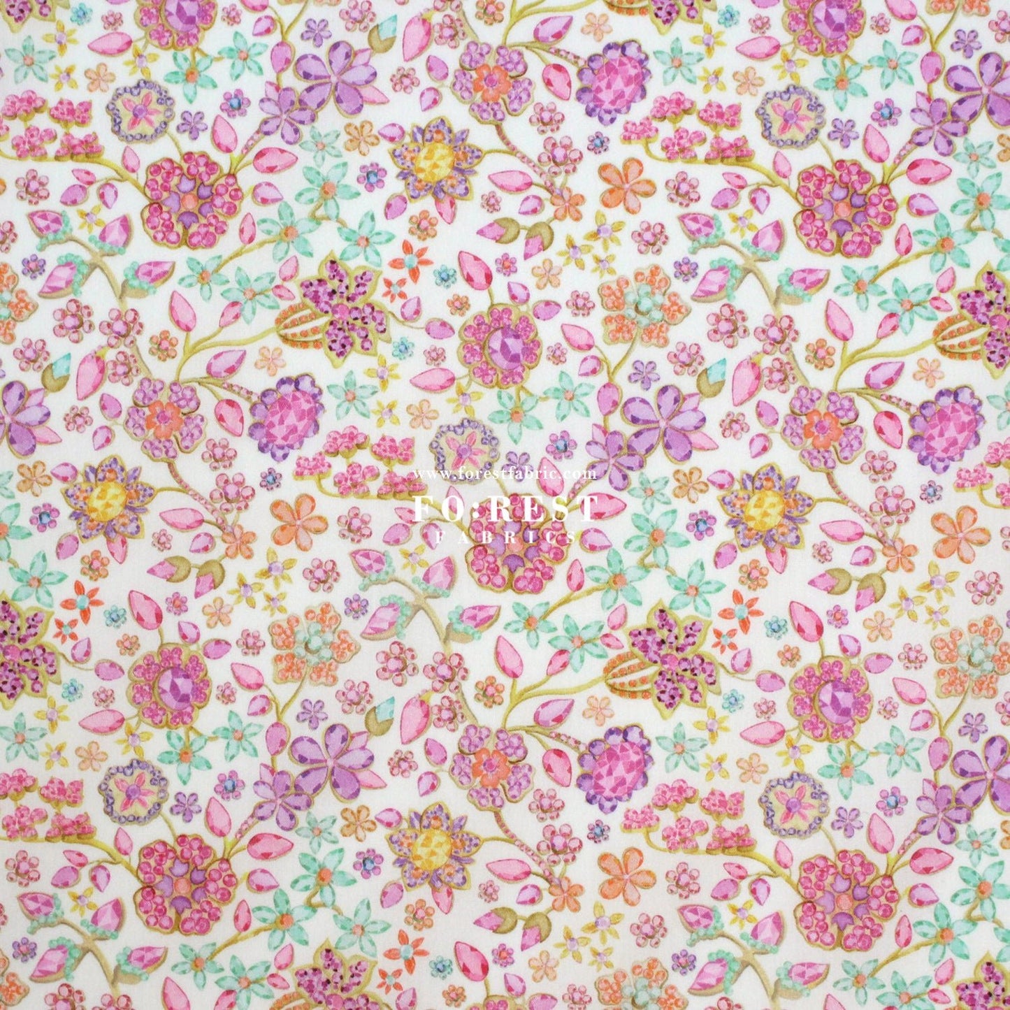 Liberty of London (Cotton Tana Lawn Fabric) - Fiona Devaux A - FO:REST Fabric 布恩堂Liberty fabrictana lawnjapanese fabricykk zipper