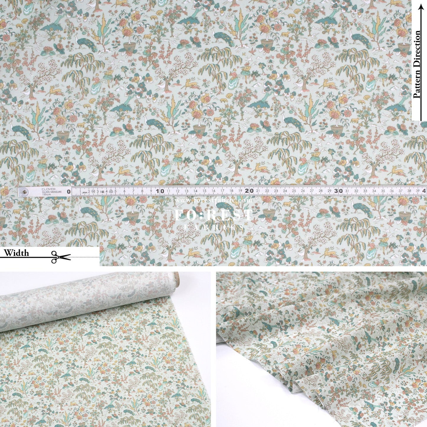Liberty of London (Cotton Tana Lawn Fabric) - Liddel Garden - FO:REST Fabric 布恩堂Liberty fabrictana lawnjapanese fabricykk zipper
