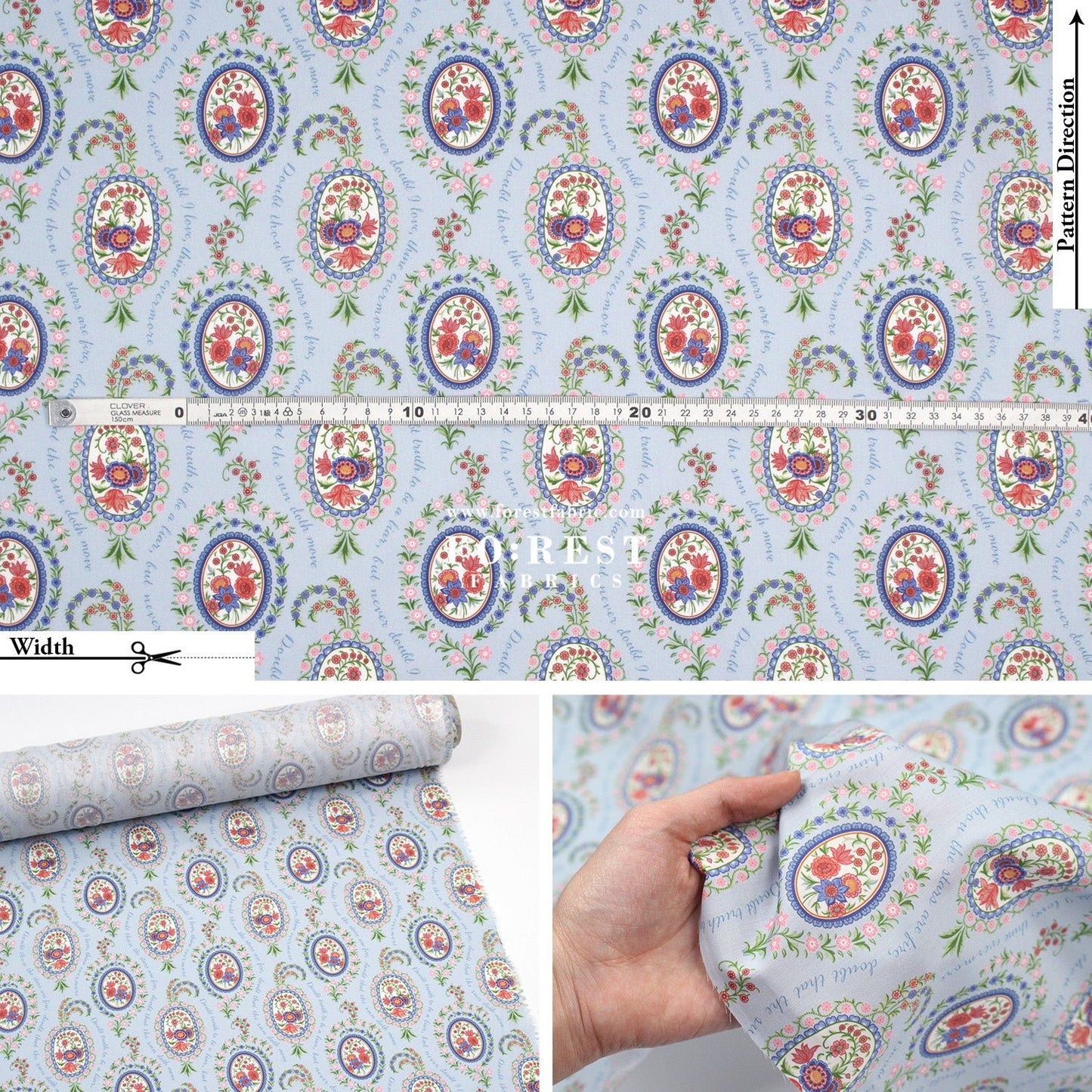 Liberty of London (Cotton Tana Lawn Fabric) - Love Poem - FO:REST Fabric 布恩堂Liberty fabrictana lawnjapanese fabricykk zipper