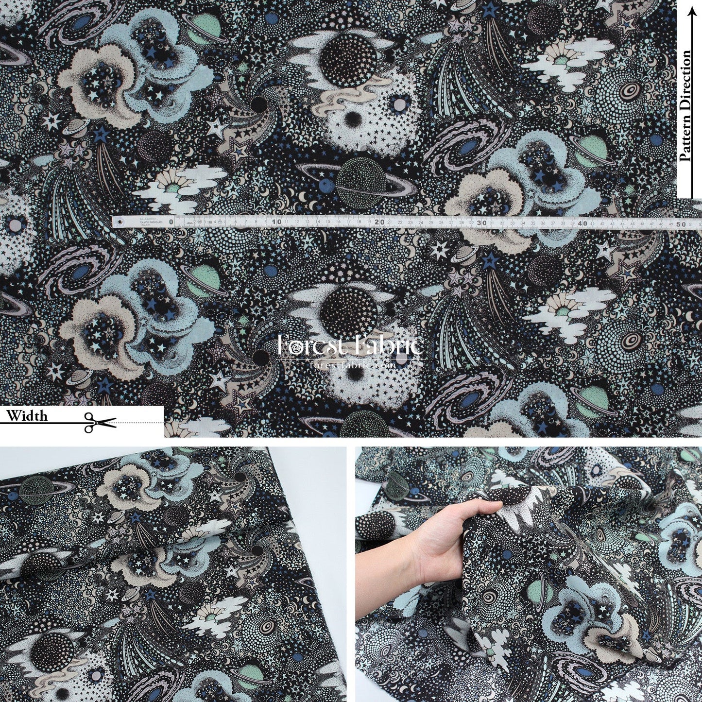 Liberty of London (Cotton Tana Lawn Fabric) - Milky Way - FO:REST Fabric 布恩堂Liberty fabrictana lawnjapanese fabricykk zipper