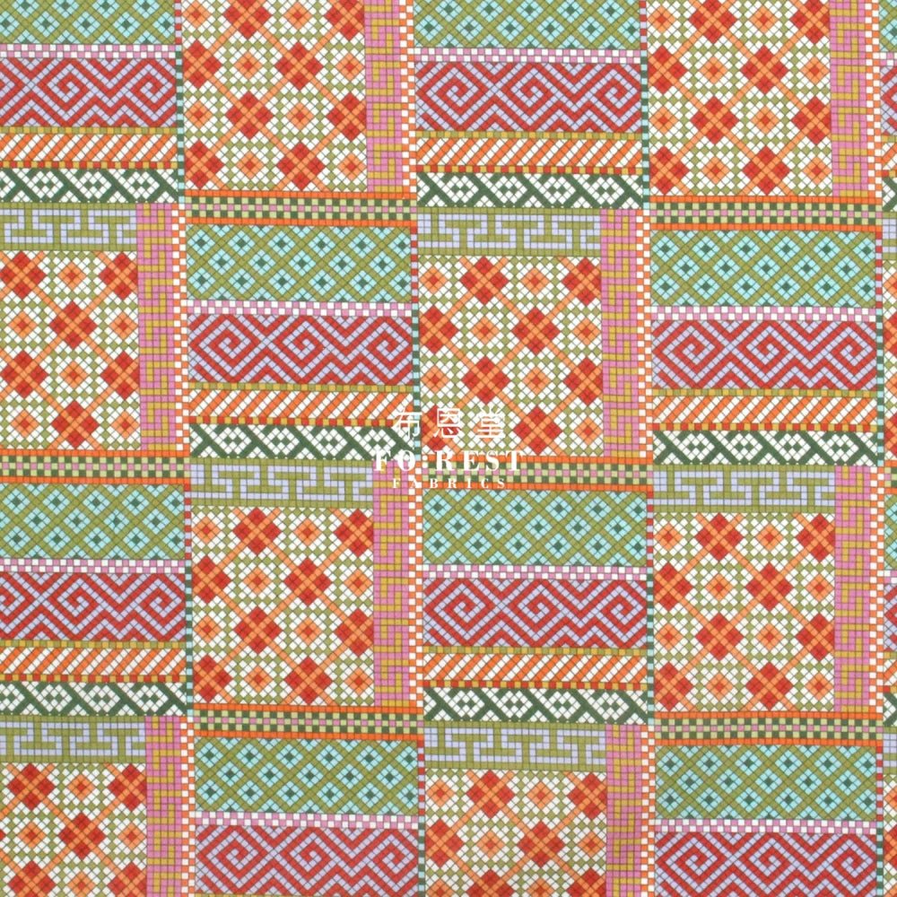 Liberty of London (Cotton Tana Lawn Fabric) - Mosaics - FO:REST Fabric 布恩堂Liberty fabrictana lawnjapanese fabricykk zipper