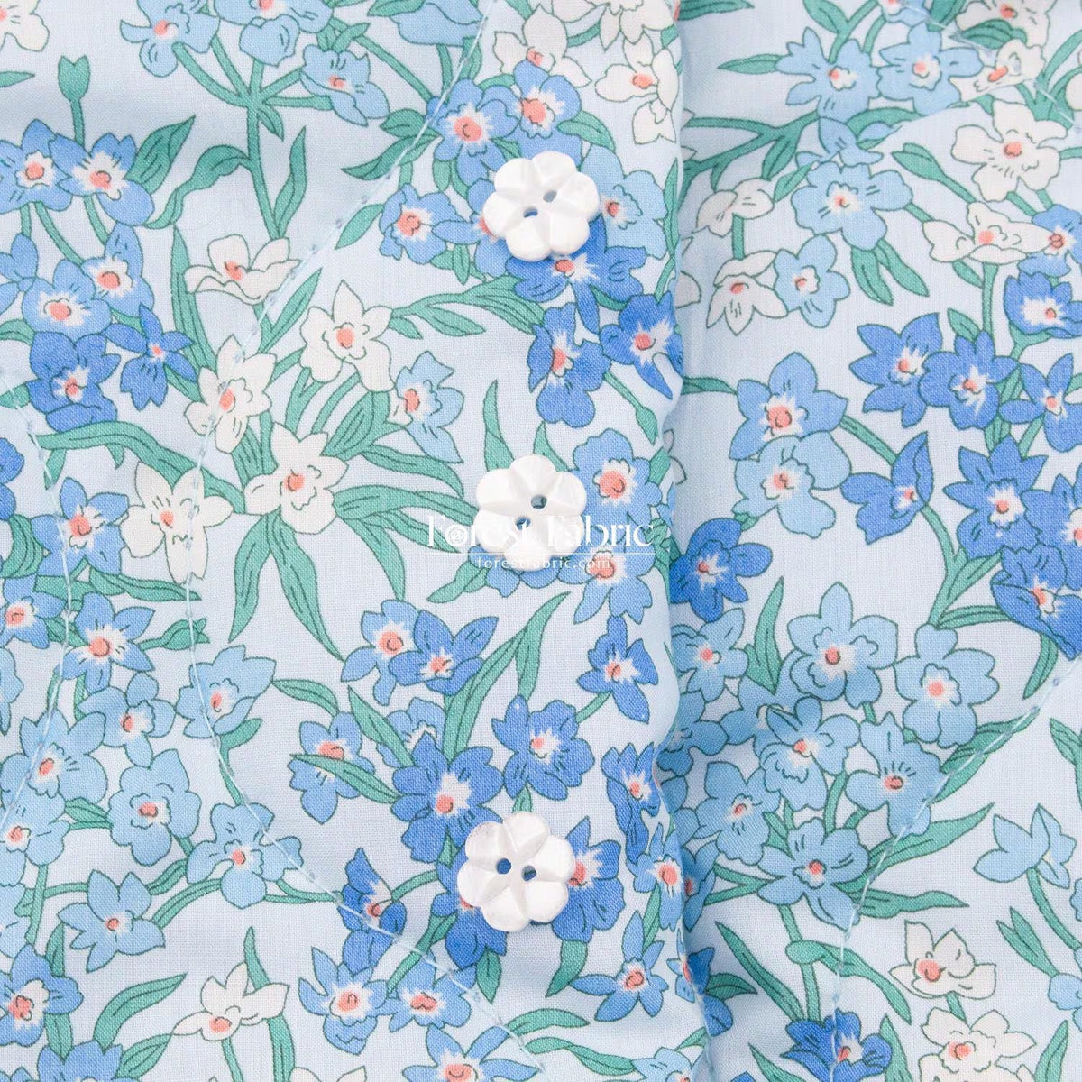 Liberty of London (Cotton Tana Lawn Fabric) - Quilted sea blossom Bespoke - FO:REST Fabric 布恩堂Liberty fabric#tana lawn#japanese fabric#ykk zipper#