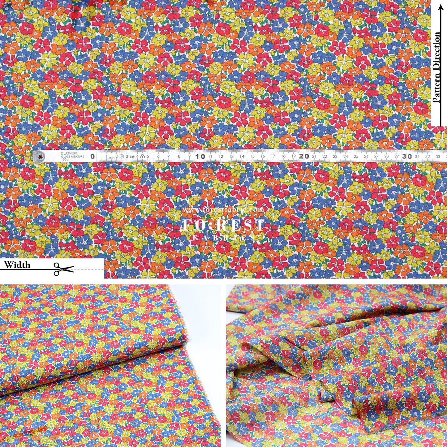 Liberty of London (Cotton Tana Lawn Fabric) - Sadie Rose - FO:REST Fabric 布恩堂Liberty fabrictana lawnjapanese fabricykk zipper